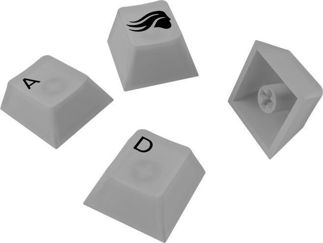 Produktbild Glorious Polychroma V2 Keycaps, ANSI Layout (DE), Polycarbonat, UV-Druck - Transparent
