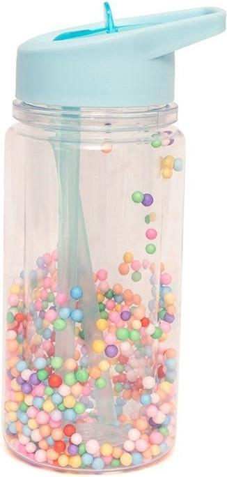 Image du produit Petit Monkey Bouteille à paille, Macaron Pops Aqua Blue (0.30 l)