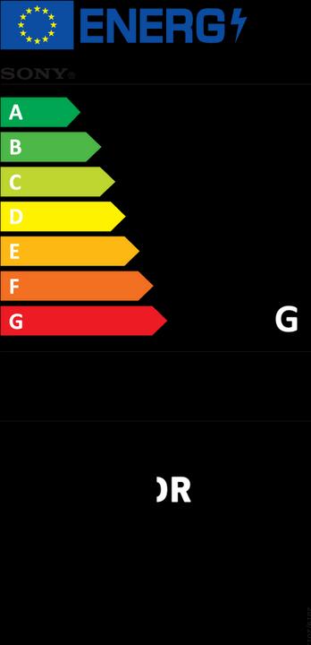 Energie-Label Sony KD50X85J (50", X85J, MIP-Display, 4K, 2021)