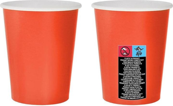 Produktbild GoDan Rote Pappbecher 250ml, 14 Stk (14 x)