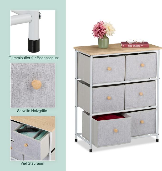 Produktbild Relaxdays Kommode (60 x 32 x 73 cm)