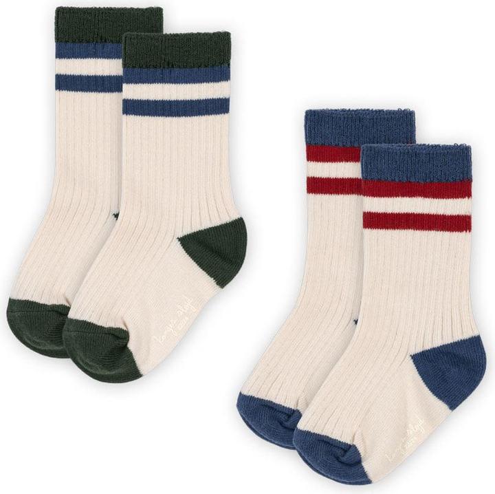 Immagine prodotto Konges Slojd 2Pack Gerippte Socken Multi Stripe (Confezione da 2, 29 - 32)