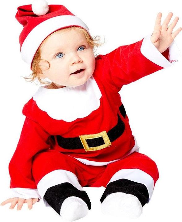 Actual product image Amscan Baby Costume Santa Suit Age 6 - 12 Month (6, 7, 8, 9, 10, 11, 12)