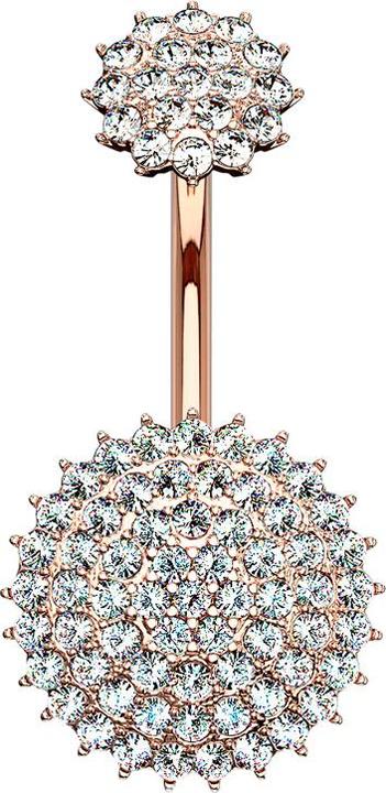 Star Piercing Flared Plug aus Rosenholz Tribal Blume (Messing, Chirurgenstahl 316L)
