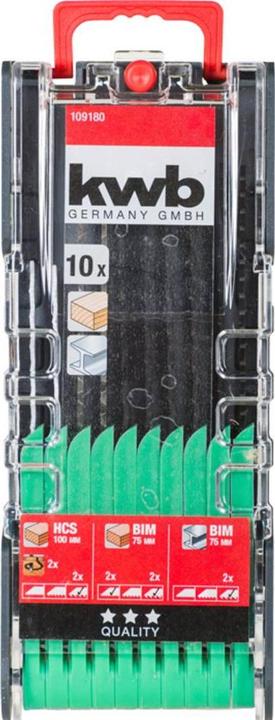 Produktbild kwb Stich-Sägeblätter Kassette 10tlg PWRBOX