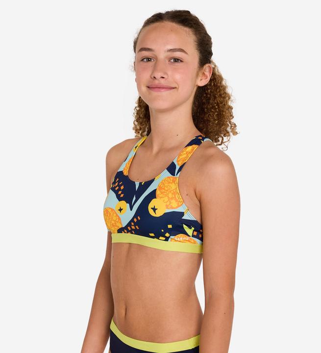 Image du produit Nabaiji Haut de maillot de bain natation Fille - 100 Vega hotu orange vert (140)