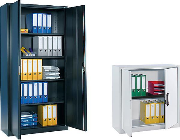 Image du produit C+P Armoire en acier avec portes battantes (100 x 42 x 50 cm)