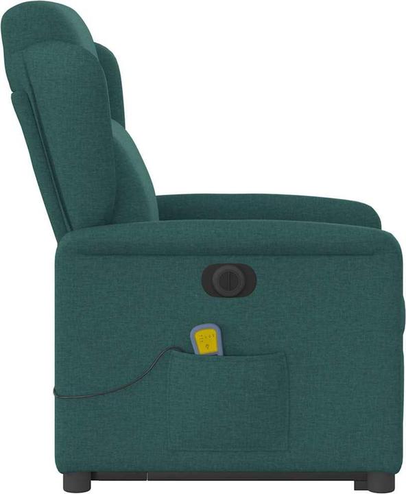 Produktbild VidaXL Elektrischer Massagesessel mit Aufstehhilfe Dunkelgrün Stoff