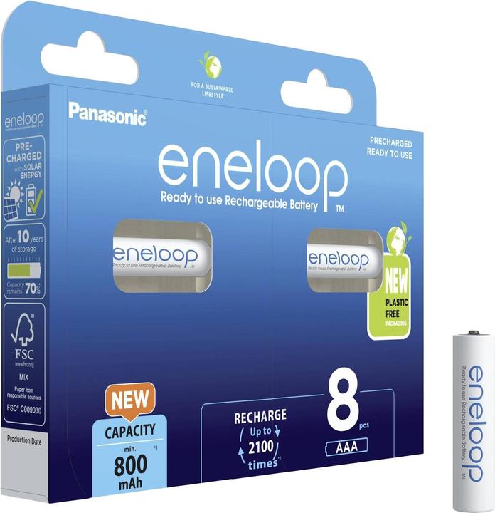 Actual product image Panasonic Eneloop (8 pcs., AAA, 800 mAh)