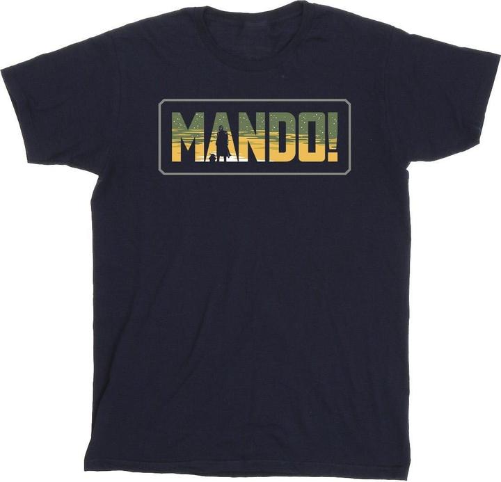 Star Wars The Mandalorian Mando Cutout TShirt (S)