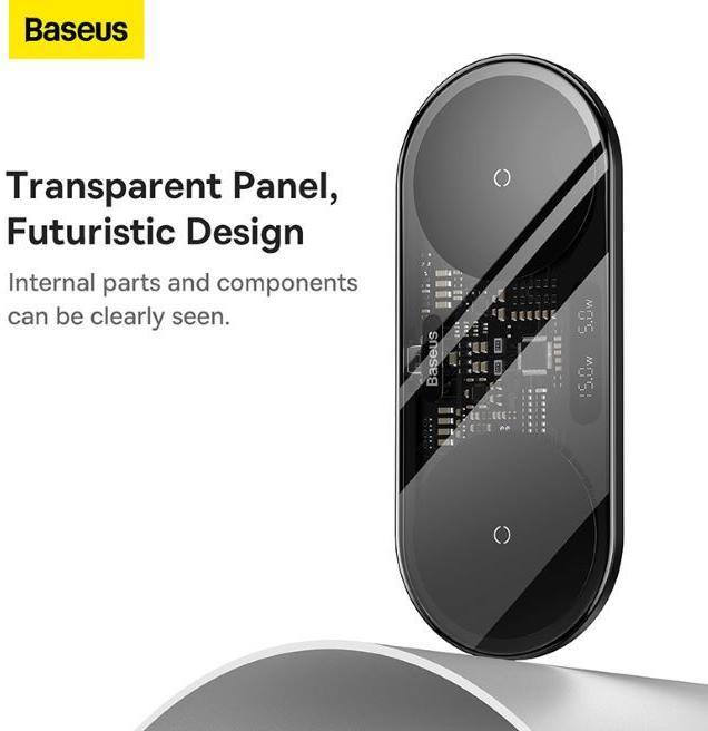 Immagine prodotto Baseus Display LED digitale 2in1 Caricabatterie senza fili (20 W)