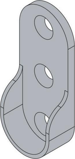 Produktbild Hettich Schrankrohr-Lager, für Rohrprofil oval 15 x 30 mm, verchomt