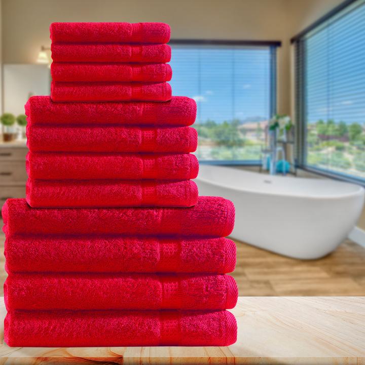 Image du produit Casativo Set de serviettes 12 pièces, 4 serviettes invitées, 4 serviettes et 4 serviettes de douche (70 x 140 cm, 50 x 30 cm)