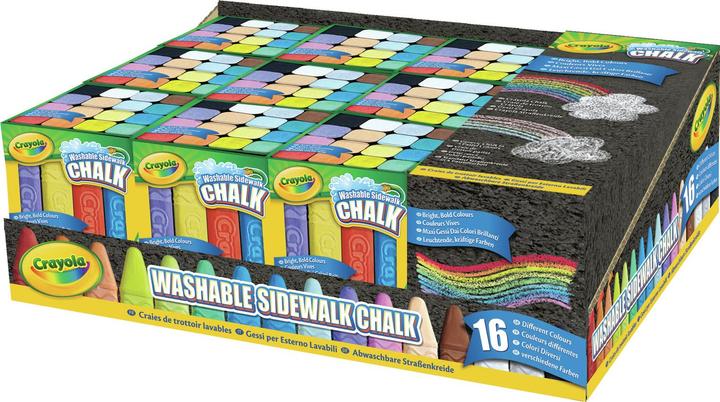 Actual product image Crayola Stoepkrijt, 16st. (Multinational, Multicolor, 16 x)