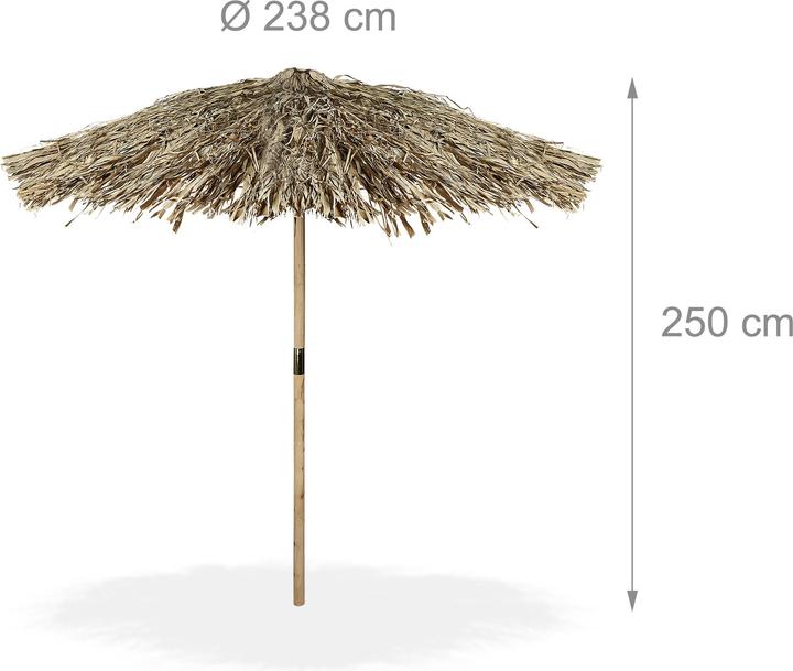 Actual product image Relaxdays Hawaii parasol (2.38 m)