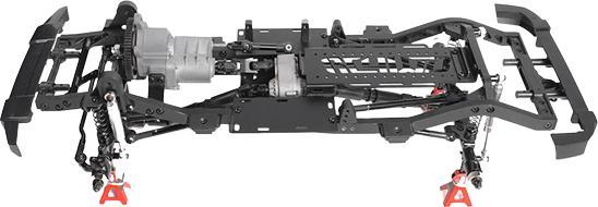 Immagine prodotto Rc4Wd Tutore del telaio e supporto dell'ammortizzatore Cross Country
