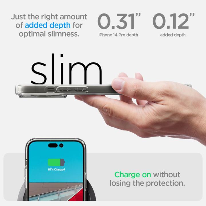 Actual product image Spigen Ultra Hybrid Case for Apple iPhone 14 Pro - frost clear (Apple iPhone 14 Pro)