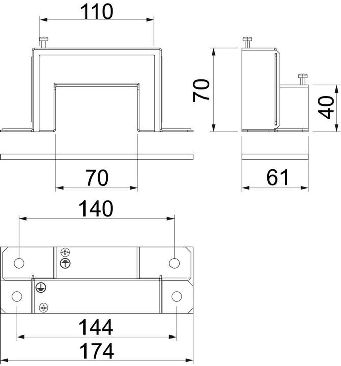 Produktbild OBO Bettermann OBO BSKM-RE 0711 ReduzierstÃ¼ck fÃ¼r Wand- und Deckenmontage 70x110 (4 cm)
