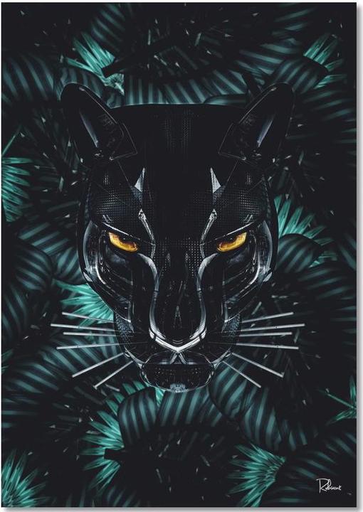 Produktbild Juniqe Black Panther - Blätter & Pflanzen (A4, Gepunktet)
