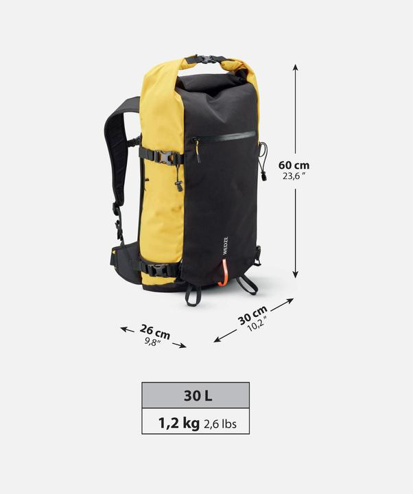 Produktbild Wedze Roll Top Strong Freeride 30 L Ski/Snowboard Backpack - Black (30 l)