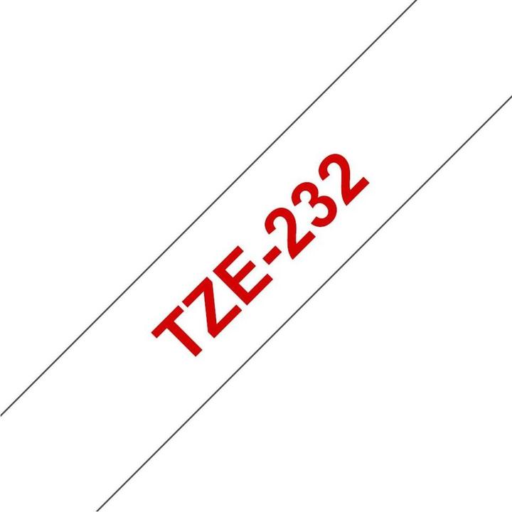 Produktbild Brother Tze-232 (1.20 cm, Rot, Weiss)
