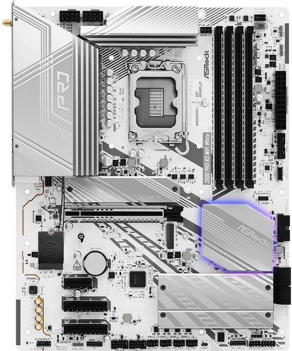 Immagine prodotto AsRock Z890 Pro RS WiFi Bianco Intel DDR5 S1851 (LGA 1851, Intel Z890, ATX)