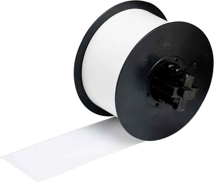 Actual product image Brady B-7569, standard vinyl tape, white, glossy, 57.00 mm x 35.00 m, permanent, continuous, f. MiniMa