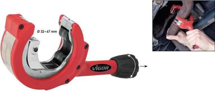 Actual product image Vigor Ratchet pipe cutter for exhaust ∙ V3309 ∙ 32 - 67