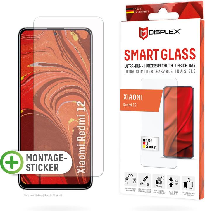 Actual product image Displex Smart Glass (1 Piece, Xiaomi Redmi 12, Xiaomi Poco M6, Xiaomi Redmi 13, Xiaomi Redmi 12 5G)