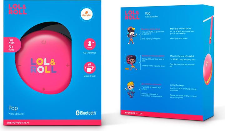 Actual product image Energy Sistem Lol&Roll Pop Kids Speaker Pink (3 h, Rechargeable battery operated)
