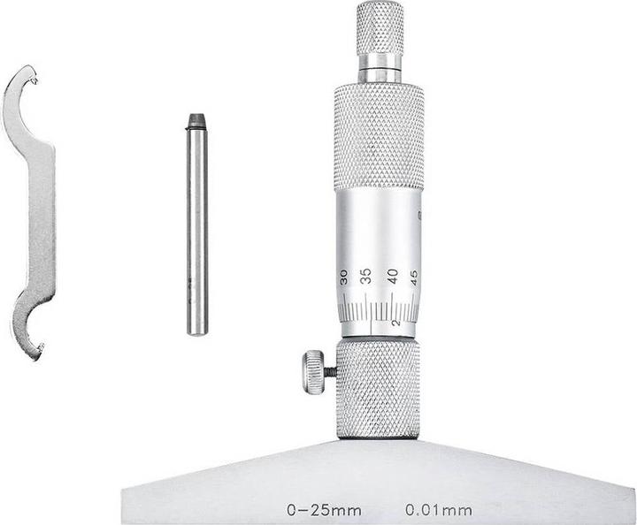 Actual product image Dasqua 4611-8125 Tiefenmikrometer mit Kontrollmass 0 - 150 mm DIN 863 (0.15 m)