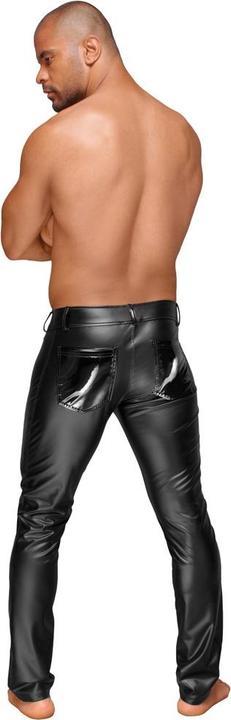 Actual product image Noir Handmade Wetlook trousers with PVC pleats (XXL)