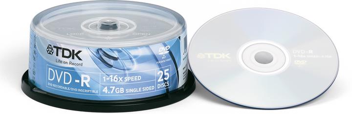 DVD-R, 4.7GB, 16x, spindle (25 x)