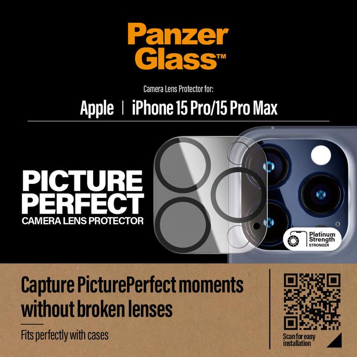 Produktbild PanzerGlass Camera Lens Protector (1 Stück, Apple iPhone 15 Pro Max, Apple iPhone 15 Pro)