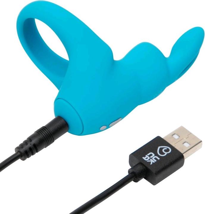 Image du produit Happy Rabbit Anneau Cock Rechargeable Vibrant Lapin Bleu (3 cm)