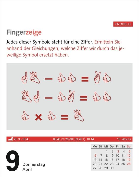 Productafbeelding Harenberg Meyers Grips-Gymnastik Tagesabreisskalender 2026 - Das tägliche 5-Minuten-Training für Gedächtnis (Duits, Philip, KIEFER, 2025)