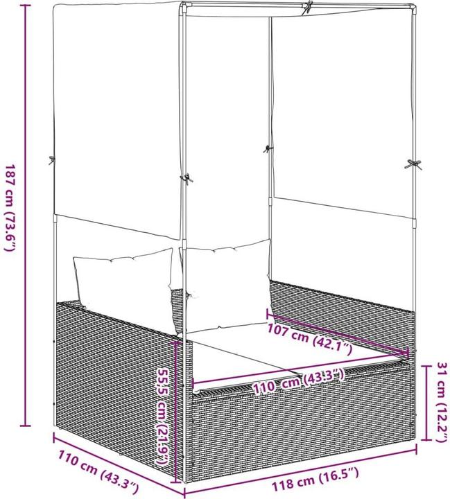 Image du produit VidaXL Serendipity Rubis magnolia (115 cm)