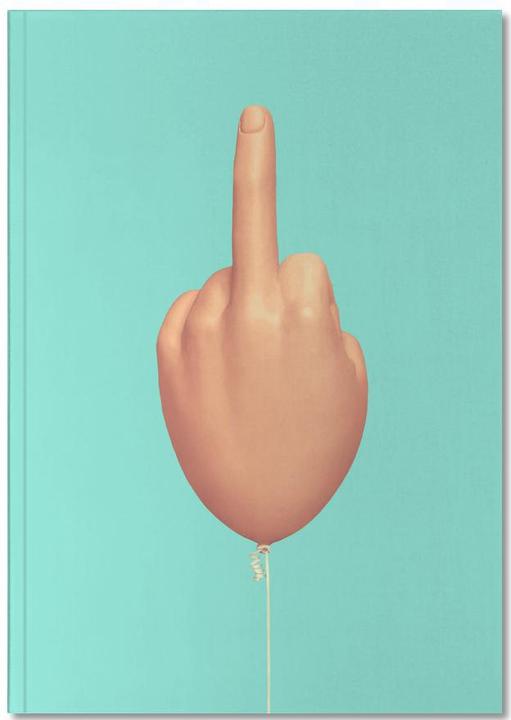 Produktbild Juniqe Middlefinger Balloon - Lustig (A4, Liniert)