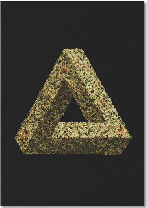 Actual product image Juniqe Weed Penrose Triangle - Funny (A4, Lined, Hardcover)