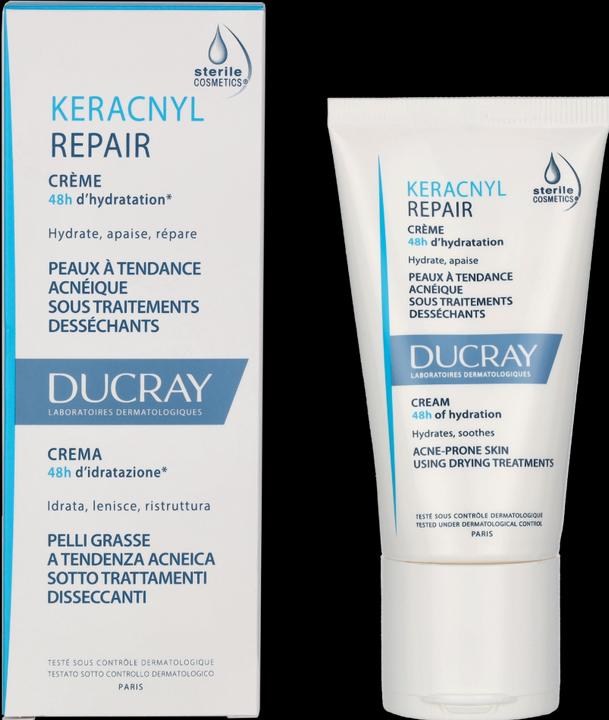Actual product image Ducray KERACNYL REPAIR Cream 48h Moisture, 50 ml Cream (50 ml, Day cream)