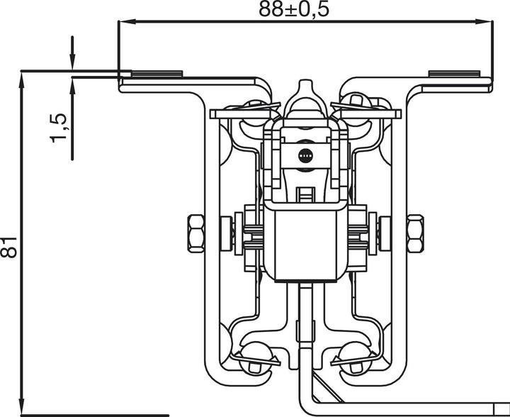 Produktbild Pöttker Ausziehtischführung ALU 77, Auszugslänge 2543 mm, Platten 3x500, Aluminium