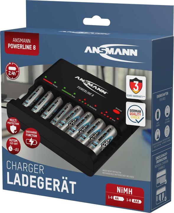 Produktbild Ansmann Powerline 8 (1 Stk., AAA, AA, Ladegerät ohne Akku)