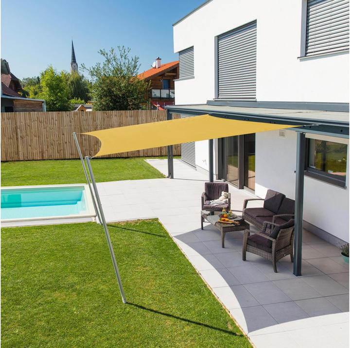 Image du produit Windhager Voile d'ombrage Cannes, 5 x 5 m, Carré, Jaune (5 x 5 m)