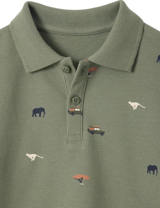 Actual product image Vertbaudet Jungen Poloshirt mit Allover-Print (128)