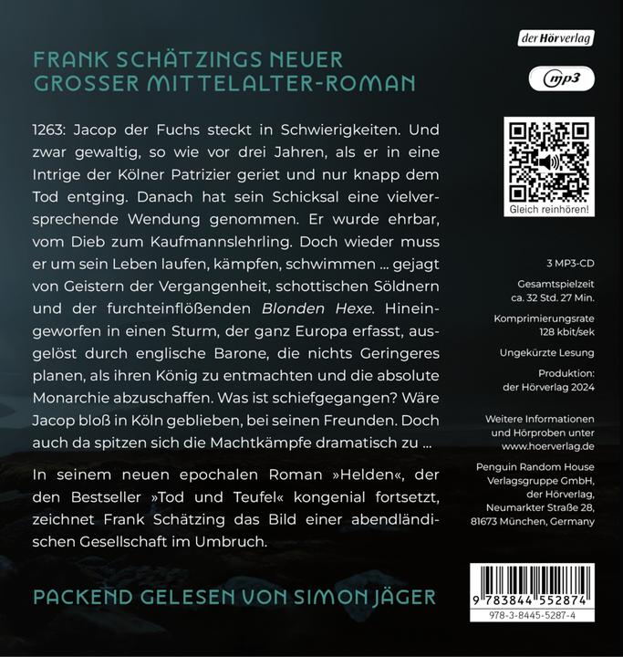 Actual product image Heroes (Frank Schätzing, German)