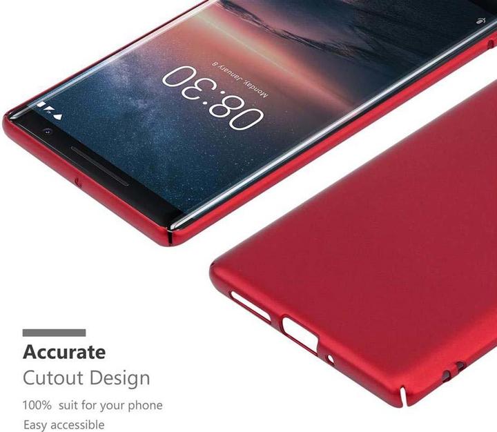 Actual product image Cadorabo Hard Cover Matt Metal Cover (Nokia 8 Sirocco)