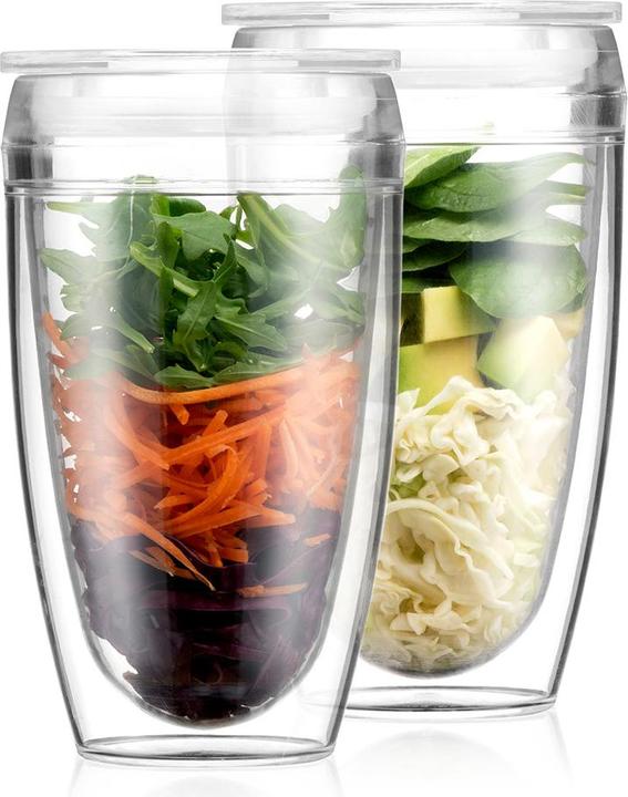 Actual product image Bodum Pavina To Go coffee mug 0.45 l, 2 pieces, transparent (450 ml, 2 x)