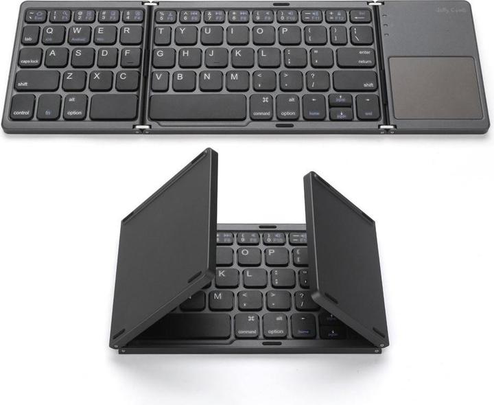 Produktbild Deltalabs Faltbare Mini Bluetooth Tastatur Keyboard (QWERTY) mit Touchpad (US, Kabellos)