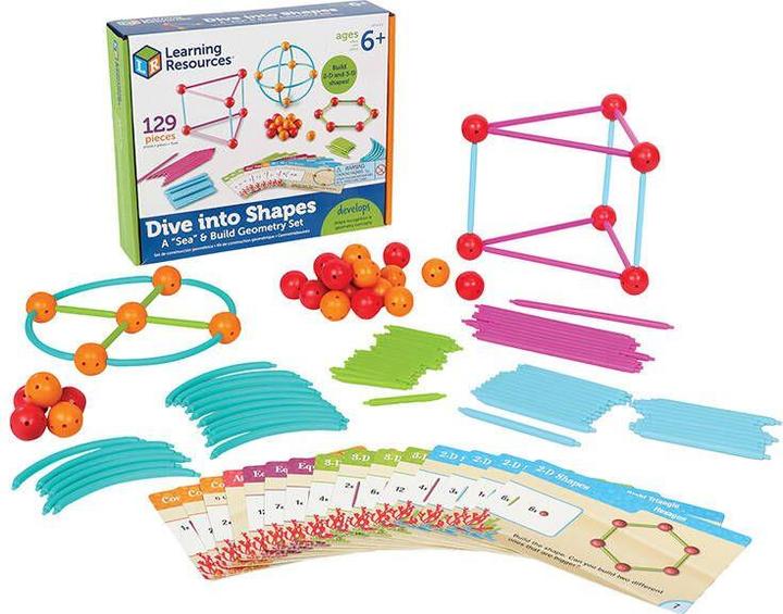 Produktbild Learning Resources Zestaw do budowy brył geometrycznych LER 1773