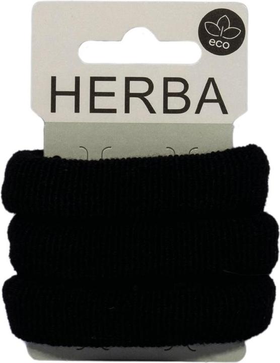Immagine prodotto Herba Fascetta per capelli ecologica, nera, Ø 7 cm, 3 pezzi